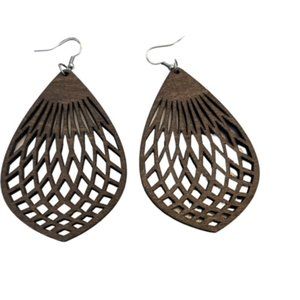 Boho wood earrings
